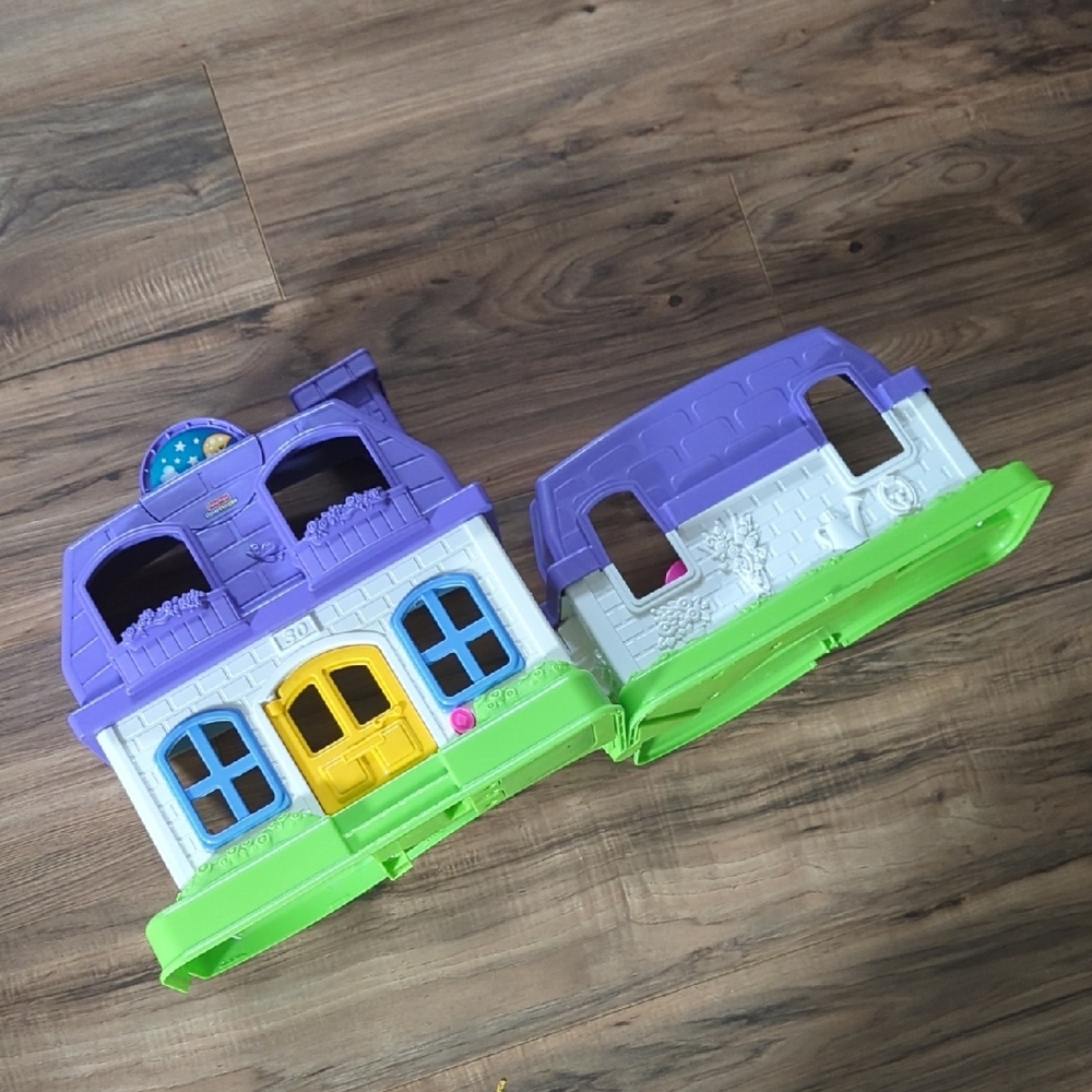 Fisher-Price Purple, Green & Yellow Fold-Out Playhouse